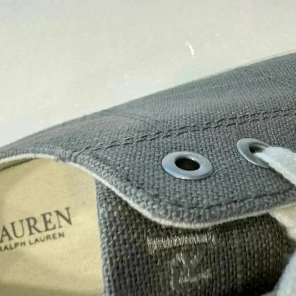 Ralph Lauren flax linen sneakers “Jolie” light gray size 9.5 NEW - Picture 5 of 8